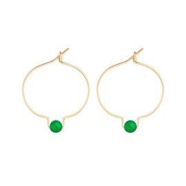 Boucles d'oreilles jade & or 14k gf