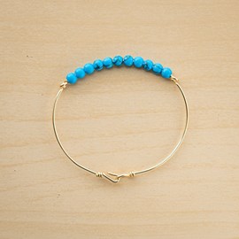Bracelet howlite bleue s