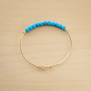 Bracelet howlite bleue s
