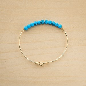 Bracelet howlite bleue s