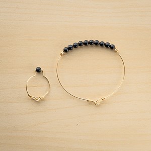 Bracelet tourmaline rose & or (s)