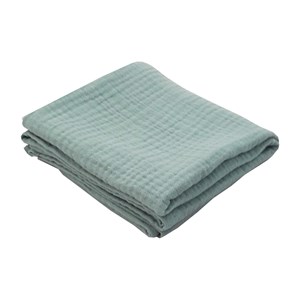 Lange en gaze de coton bio vert sauge