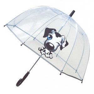 Parapluie enfant transparent, chien