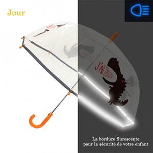 Parapluie enfant transparent dinosaure
