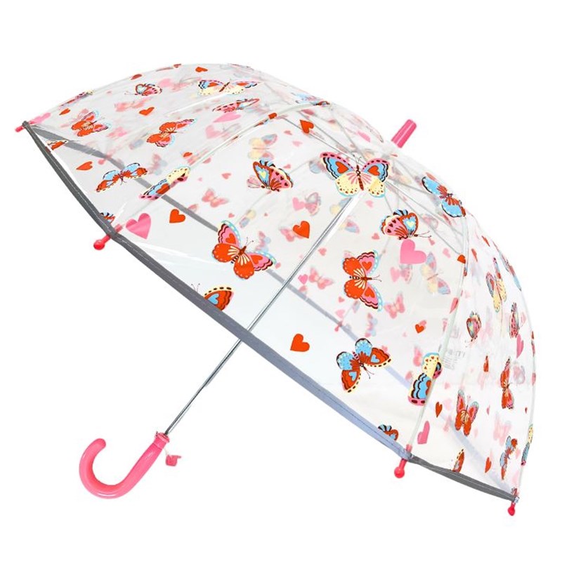 Parapluie enfant transparent papillon