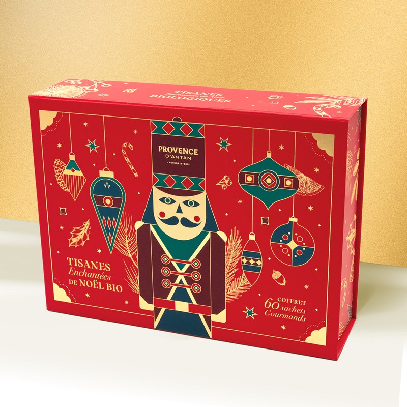 Tisanes enchantées de noël bio* 6 recettes - coffret carton magnétique