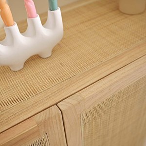 Buffet en bois de mindi et cannage