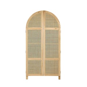 Armoire en bois de mindi et cannage