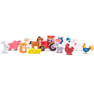 Figurines en bois animaux ferme