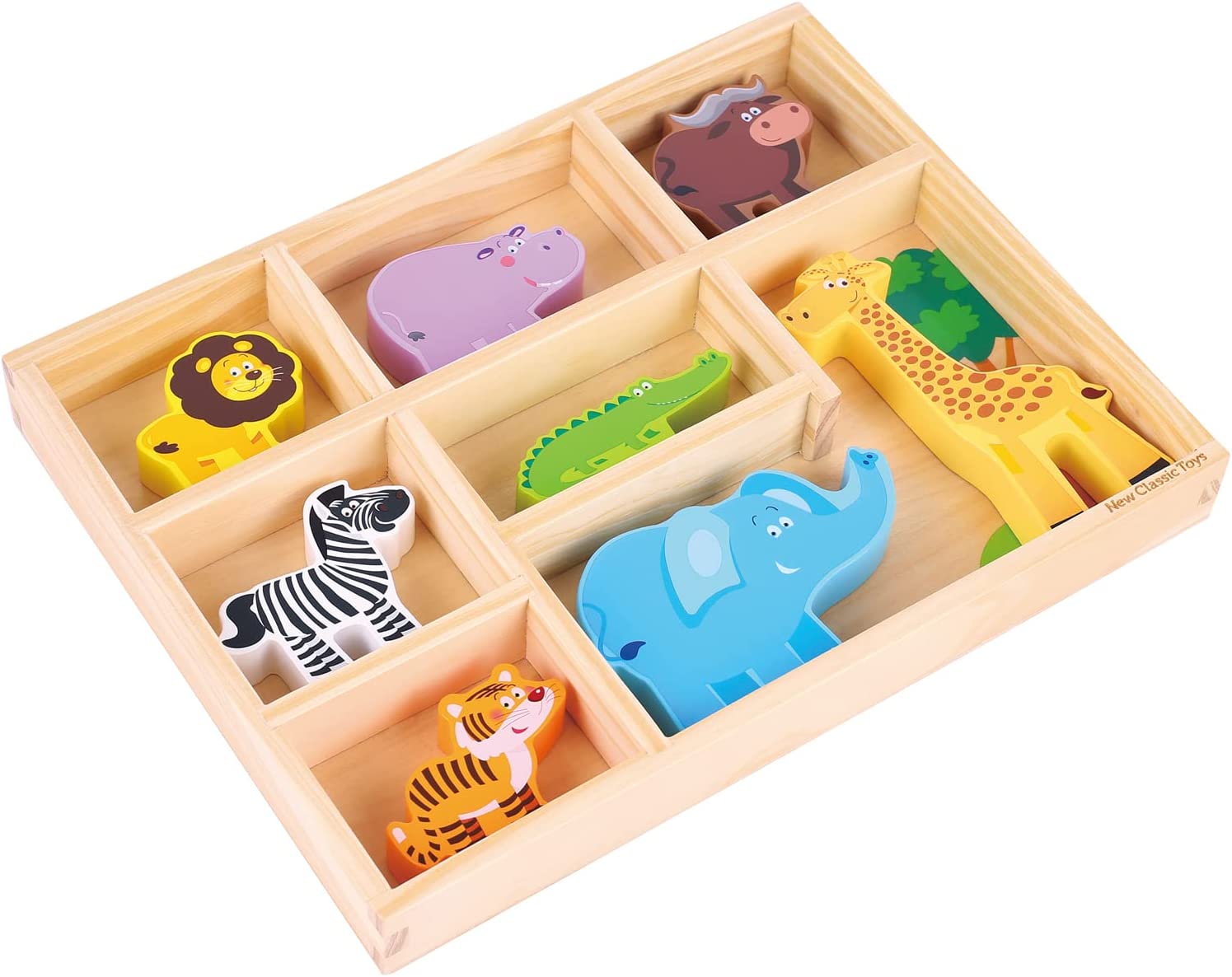 Figurines en bois animaux ferme New Classic Toys