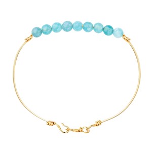 Bracelet aigue-marine taille l