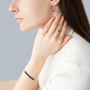 Bracelet lapis lazuli taille l