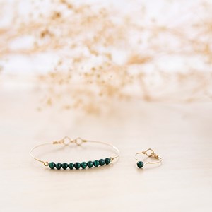 Bracelet malachite taille l