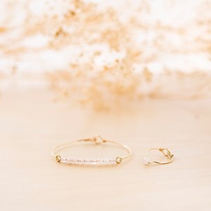 Bracelet quartz rose taille xs