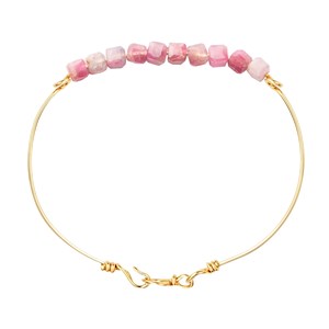 Bracelet tourmaline rose & or (xs)