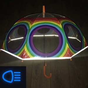 Parapluie enfant transparent arc en ciel