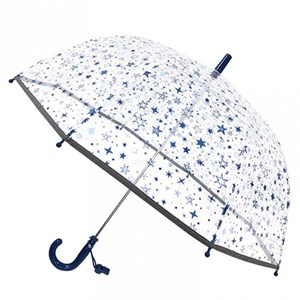 Parapluie enfant transparent bleu