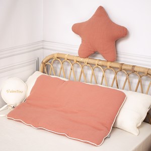 Oreiller plat en gaze de coton, jeanne