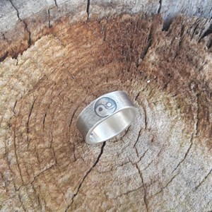 Bague ethnique yin yang taille 48