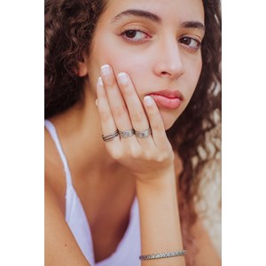 Bague ethnique yin yang taille 60