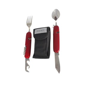 Couvert camping herbertz picnic rouge