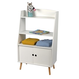 Bibliothèque enfant 3 étagères 2 portes