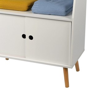 Bibliothèque enfant 3 étagères 2 portes