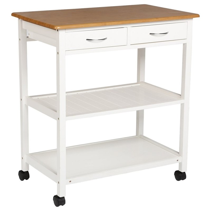 Five Simply smart - Desserte roulettes bois blanc imitation