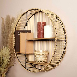 Etagère murale ronde java d53