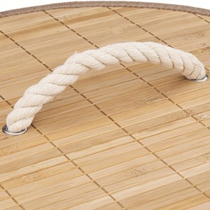 Panier à linge 48l rond bambou