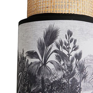 Applique incurvée rotin tissu ombrage