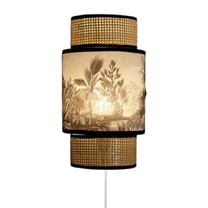 Applique incurvée rotin tissu ombrage