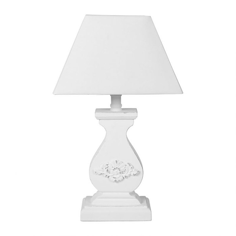 Decoratie - Lampe charme relief blanc