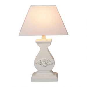 Lampe charme relief blanc
