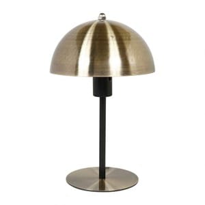 Lampe métal champignon doré