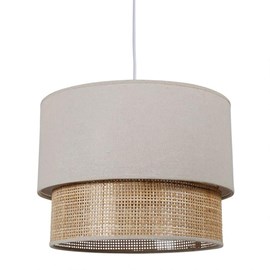 Suspension gigogne rotin beige d35
