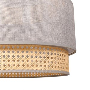 Suspension ronde gigogne cannage gris d4