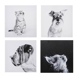 Ensemble de 4 tableaux sur toile imprimé