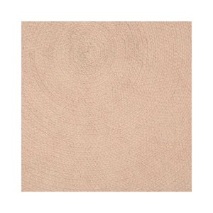 Tapis rond pompons rose coton d90