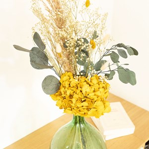 Bouquet de fleurs séchées Jaune