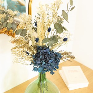 Bouquet de fleurs séchées Hortensia Bleu