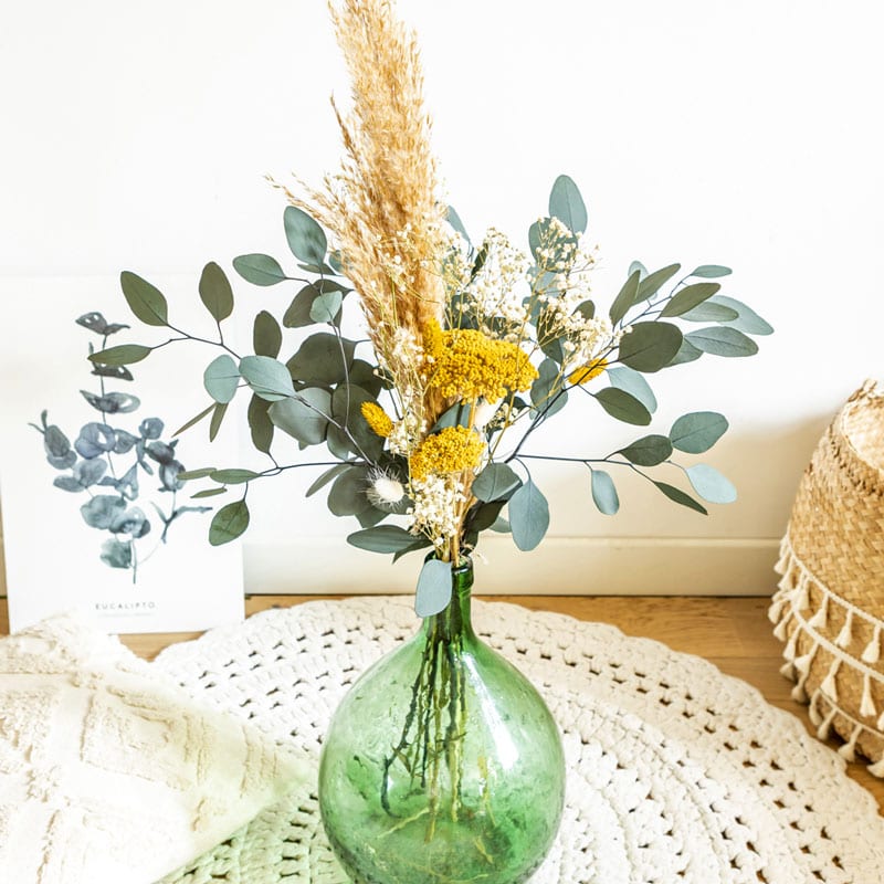 réconciliation végétale - Bouquet de fleurs séchées Achillea Jaune