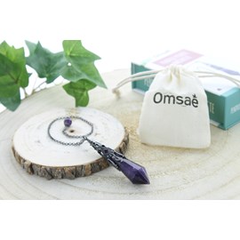 Pendule améthyste métal design witch