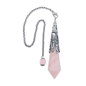 Pendule quartz rose métal design witch