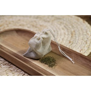 Lot 5 sachets en coton bio pour thés