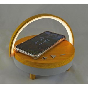 Lampe led station de charge et enceinte