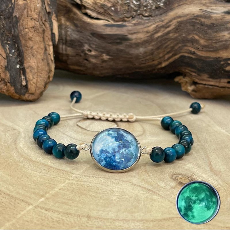Natura-Zen - Bracelet pleine lune en oeil de tigre