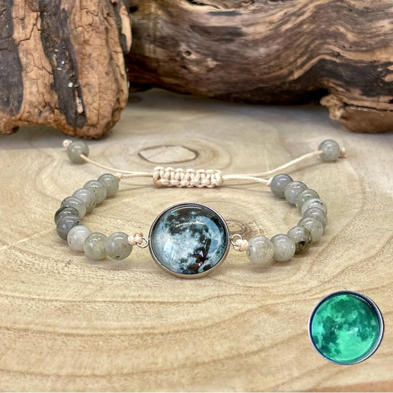 Natura-Zen - Bracelet pleine lune en labradorite