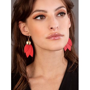Boucles d'oreilles celeste rouge