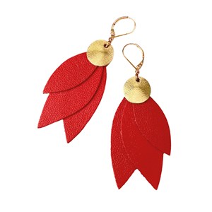 Boucles d'oreilles celeste rouge